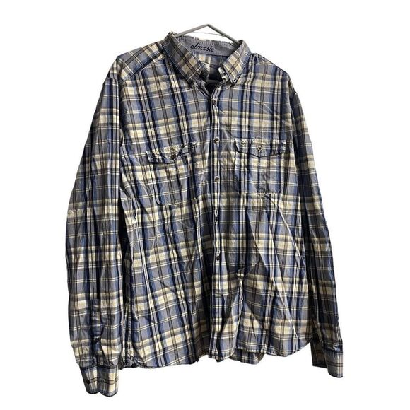 Lacoste Mens Multi Color Modern Fit Button Down Long Sleeve Shirt Size 44 - Picture 1 of 14